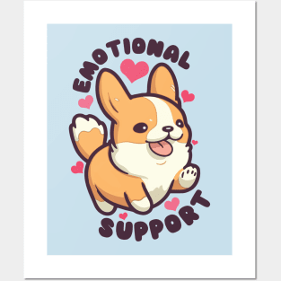 Emotional Support Corgi Posters and Art